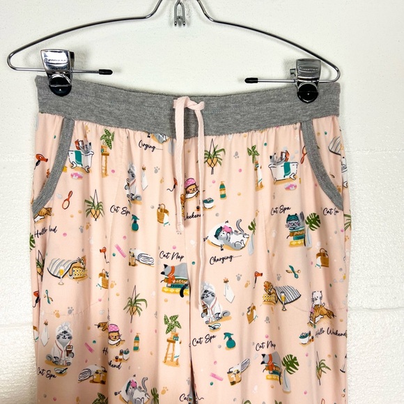 Cuddl Duds pajamas Cats print size medium 2piece set - Picture 3 of 5